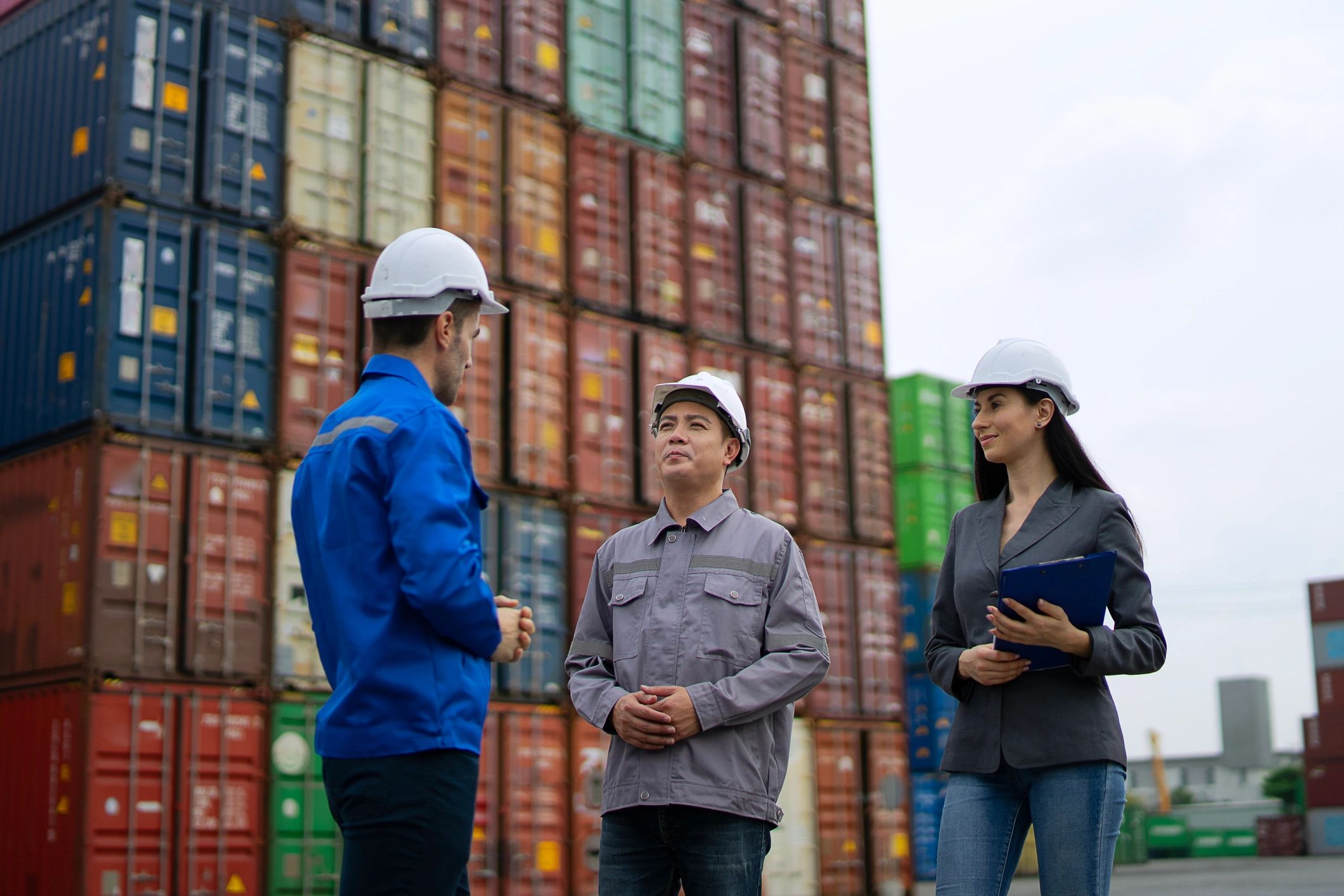 Warehouse logistics team supporting global supply chain operations